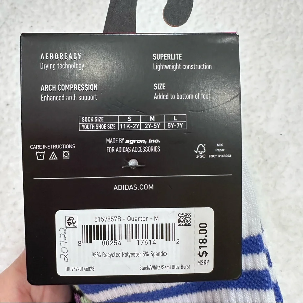 Adidas Girls Superlite  Socks